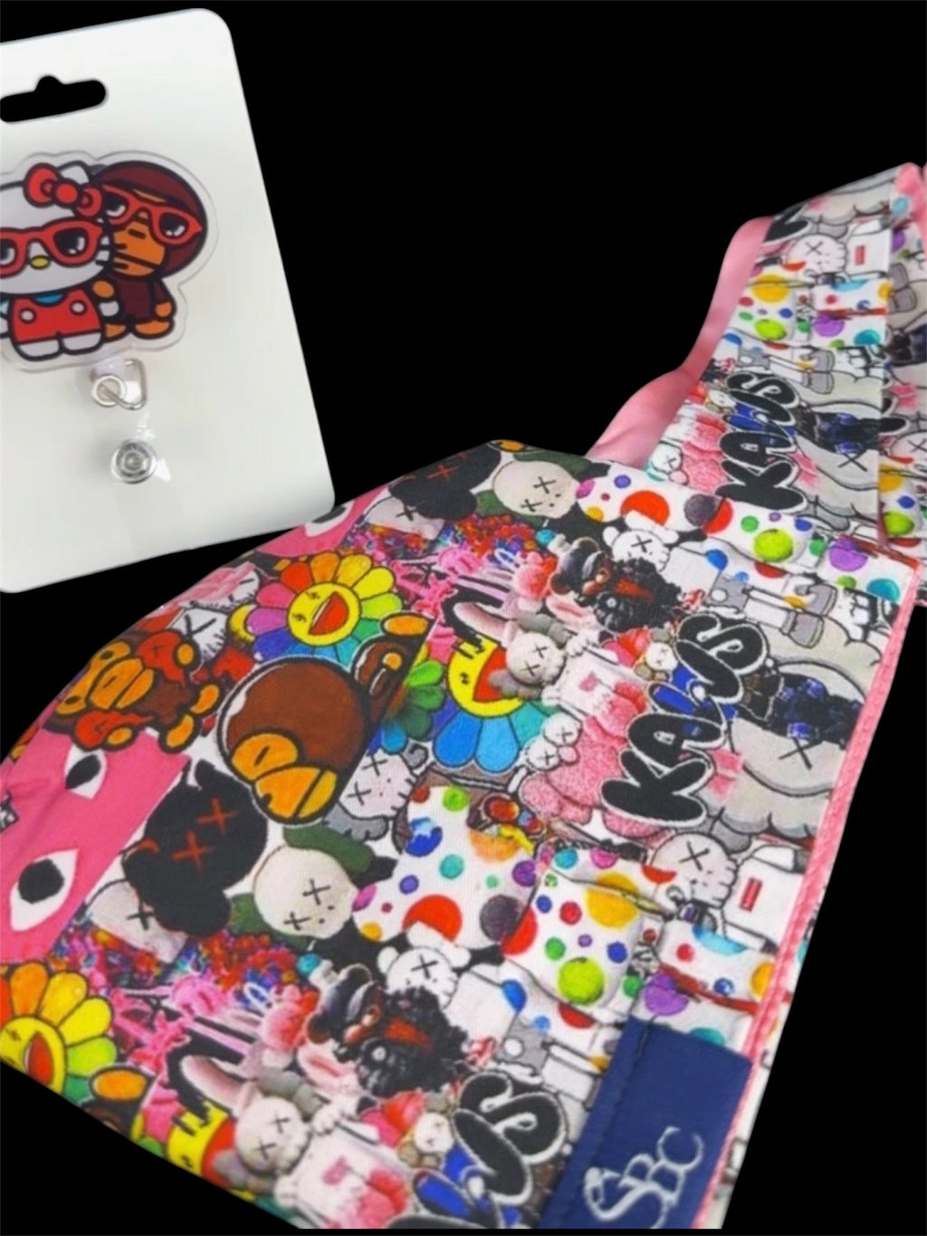 Kaws & Friends Scrub Cap & Badge Reel